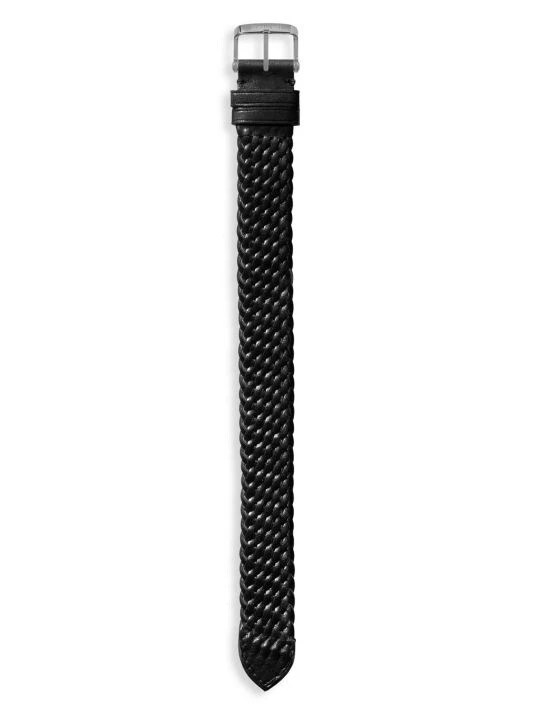 Tom Ford Braid Leather Watch Strap For Men Black 2 Tom Ford Braid Leather Watch Strap For Men Black - Image 2