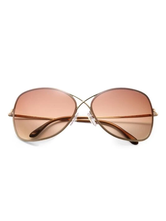 Tom Ford Colette 63MM Rimless Aviator Sunglasses Pink Brown 6 Tom Ford Colette 63MM Rimless Aviator Sunglasses Pink Brown - Image 6