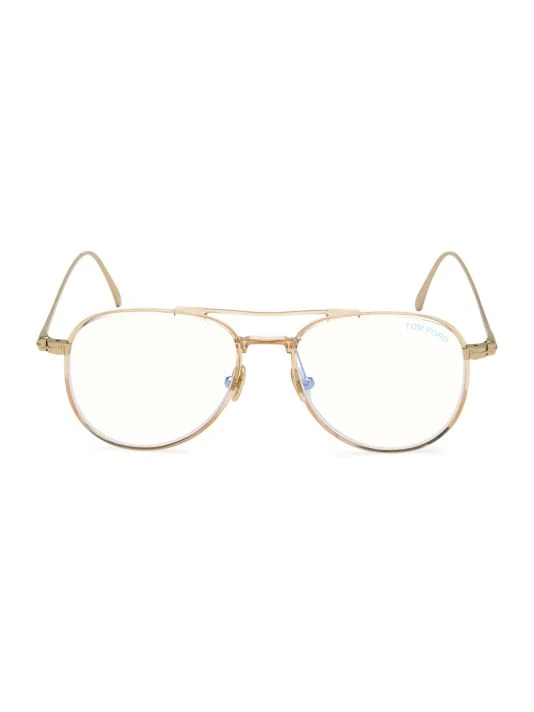 Tom Ford 52MM Aviator Blue Block Optical Glasses For Men 1 Tom Ford 52MM Aviator Blue Block Optical Glasses For Men