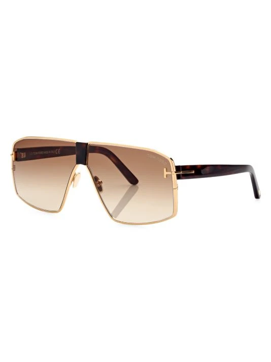 Tom Ford Reno 66MM Shield Sunglasses For Men 2 Tom Ford Reno 66MM Shield Sunglasses For Men - Image 2
