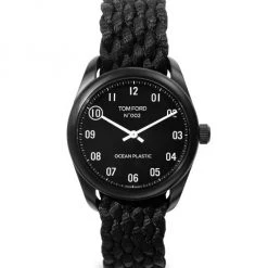 Tom Ford Black Stainless Steel & Ocean Plastic Watch For Men
