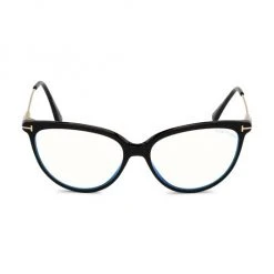 Tom Ford 55MM Round Blue Filter Eyeglasses