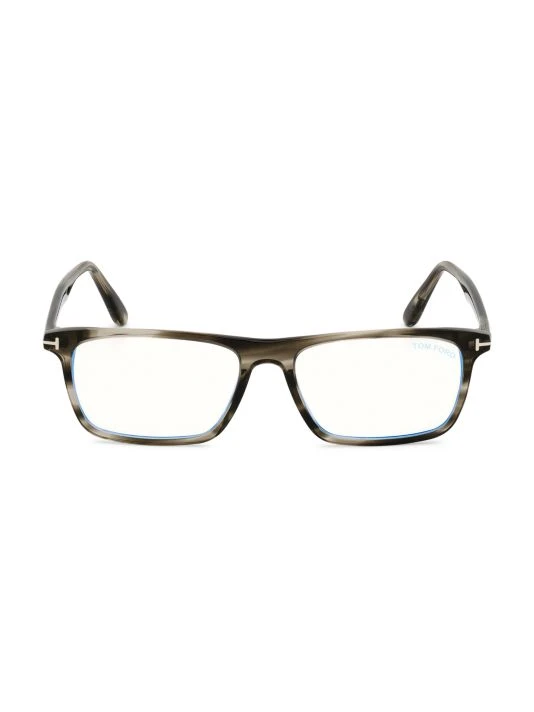 Tom Ford 56MM Rectangular Blue Block Eyeglasses For Men 1 Tom Ford 56MM Rectangular Blue Block Eyeglasses For Men