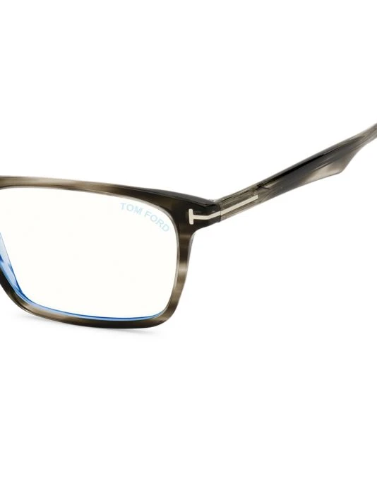 Tom Ford 56MM Rectangular Blue Block Eyeglasses For Men 3 Tom Ford 56MM Rectangular Blue Block Eyeglasses For Men - Image 3