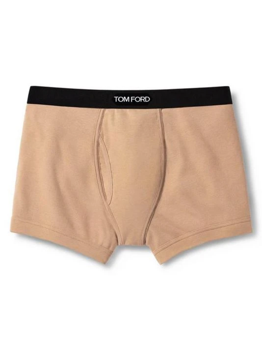 Tom Ford Stretch-Cotton Logo Boxer Briefs For Men Brown 3 Tom Ford Stretch-Cotton Logo Boxer Briefs For Men Brown - Image 3