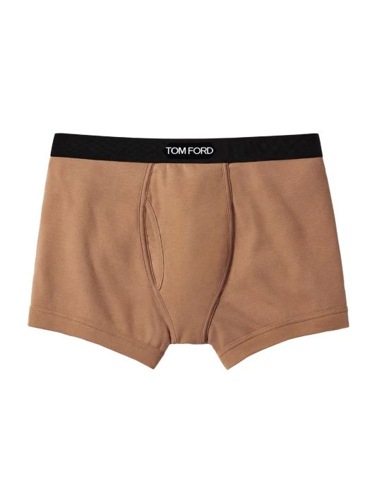 Tom Ford Stretch-Cotton Logo Boxer Briefs For Men Brown 13 Tom Ford Stretch-Cotton Logo Boxer Briefs For Men Brown - Image 13