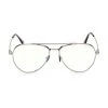 Tom Ford 56MM Aviator Blue Block Glasses For Men