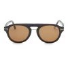 Tom Ford 49MM Soft Round Blue Block Optical Glasses With Sun Clip
