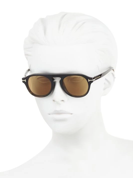 Tom Ford 49MM Soft Round Blue Block Optical Glasses With Sun Clip 4 Tom Ford 49MM Soft Round Blue Block Optical Glasses With Sun Clip - Image 4