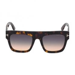 Tom Ford Havana & Gradient Smoke 52MM Square Sunglasses For Men